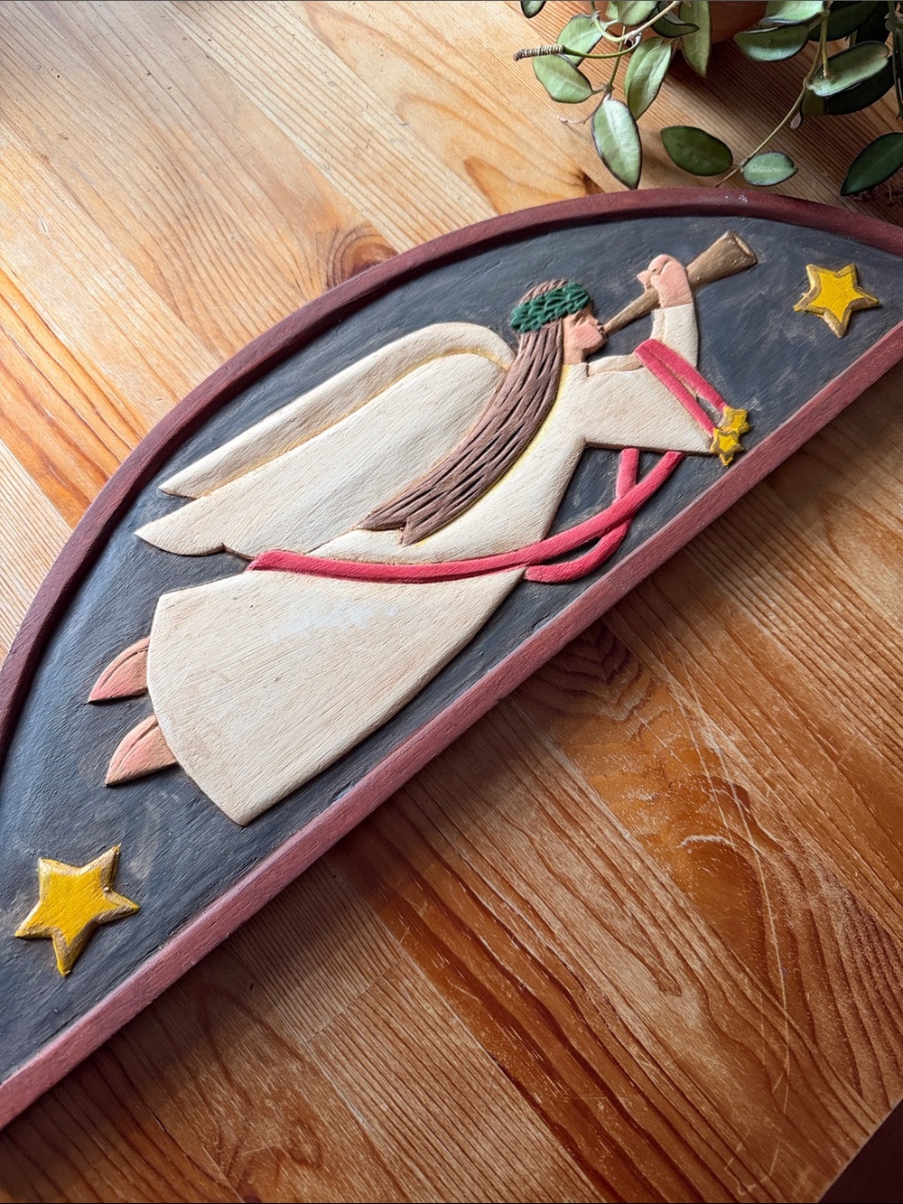 Vintage Celestial Angel Wall Plaque